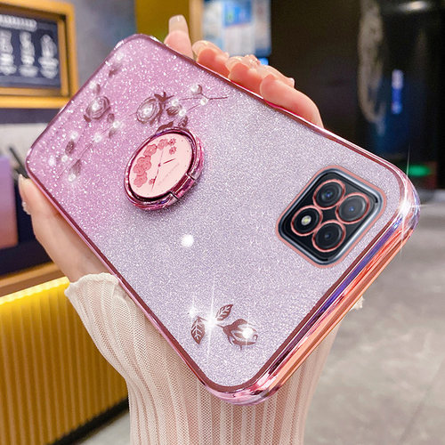 opporeno4se手机壳玫瑰花支架