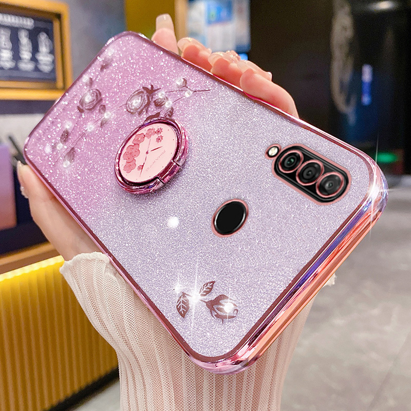 华为荣耀20i手机壳玫瑰花支架