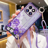 艾欧芭适用小米14手机壳xiaomi14pro保护硅胶套5G镜头膜全包防摔m14软壳mi花朵腕带por斜跨挂绳14p十四新款