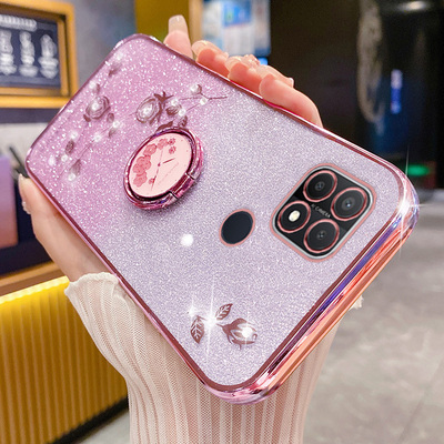 oppoA35手机壳玫瑰花支架