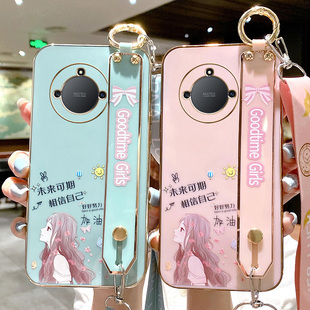 适用于华为荣耀X40手机壳RMO一AN00保护5G硅胶套honor全包防摔x4o软壳RMOAN外壳x405g腕带挂绳ANOO女潮可爱RM