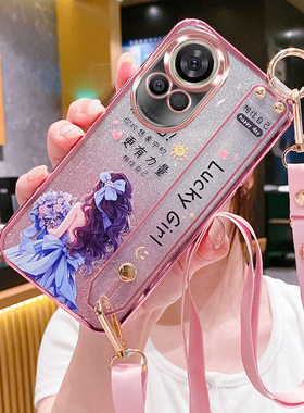 适用华为nova12pro手机壳nove12ultra保护novo12u硅胶套ADA一AL00U全包nava防摔n软nowa腕带可背挂绳少女捧花