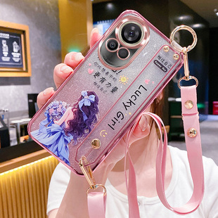 适用华为nova12pro手机壳nove12ultra保护novo12u硅胶套ADA一AL00U全包nava防摔n软nowa腕带可背挂绳少女捧花