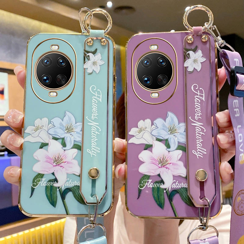 适用华为nova14pro手机壳百合花
