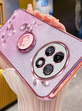 艾欧芭适用oppoa6l手机壳oppo保护套a6l镜头全包5g防摔a61软壳PLL110闪粉玫瑰opa指环支架l5g花钻oppopll新款