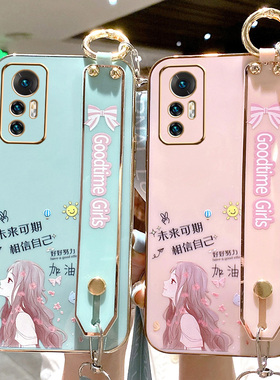 适用于小米12手机壳xiaomi12pro保护mi12x硅胶套5G镜头全包防摔m12直边软壳x5g外壳125g十二por女潮x12腕带挂