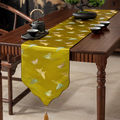 宋代美学蝴蝶国风中古风桌旗茶席