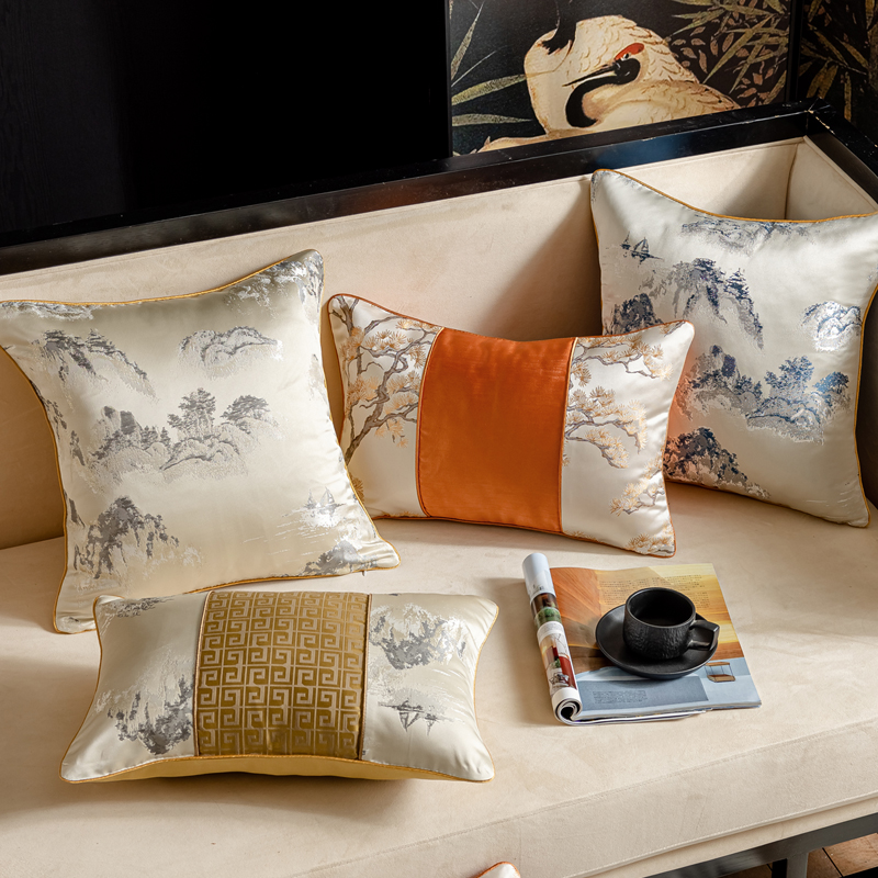 高品质设计师款新中式抱枕厂家