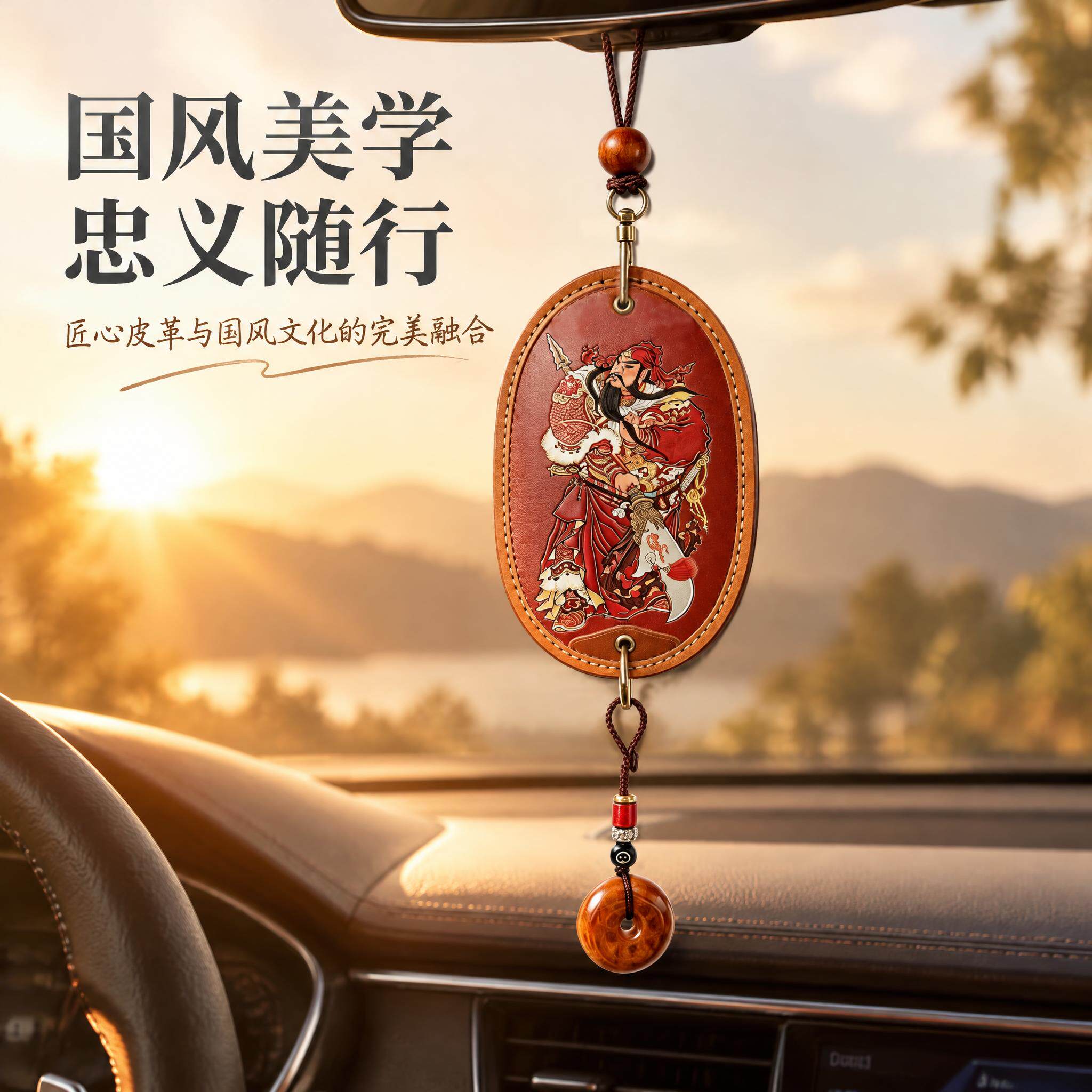 可定制平安观音关公汽车挂件车内吊饰貔貅车载后视镜挂饰
