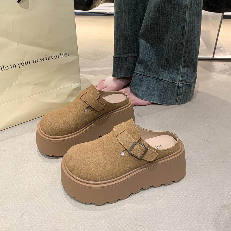春季增高厚底包头半拖鞋女外穿2026年新款小个子一脚蹬勃肯0116z,女鞋,勃肯鞋/软木鞋,淘宝优惠券,粉丝福利购,淘宝优惠卷
