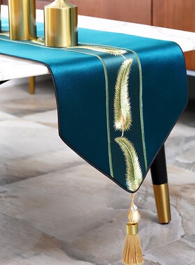 轻奢桌旗 现代简约北欧客厅餐桌茶几电视柜玄关五斗柜餐边柜0610g