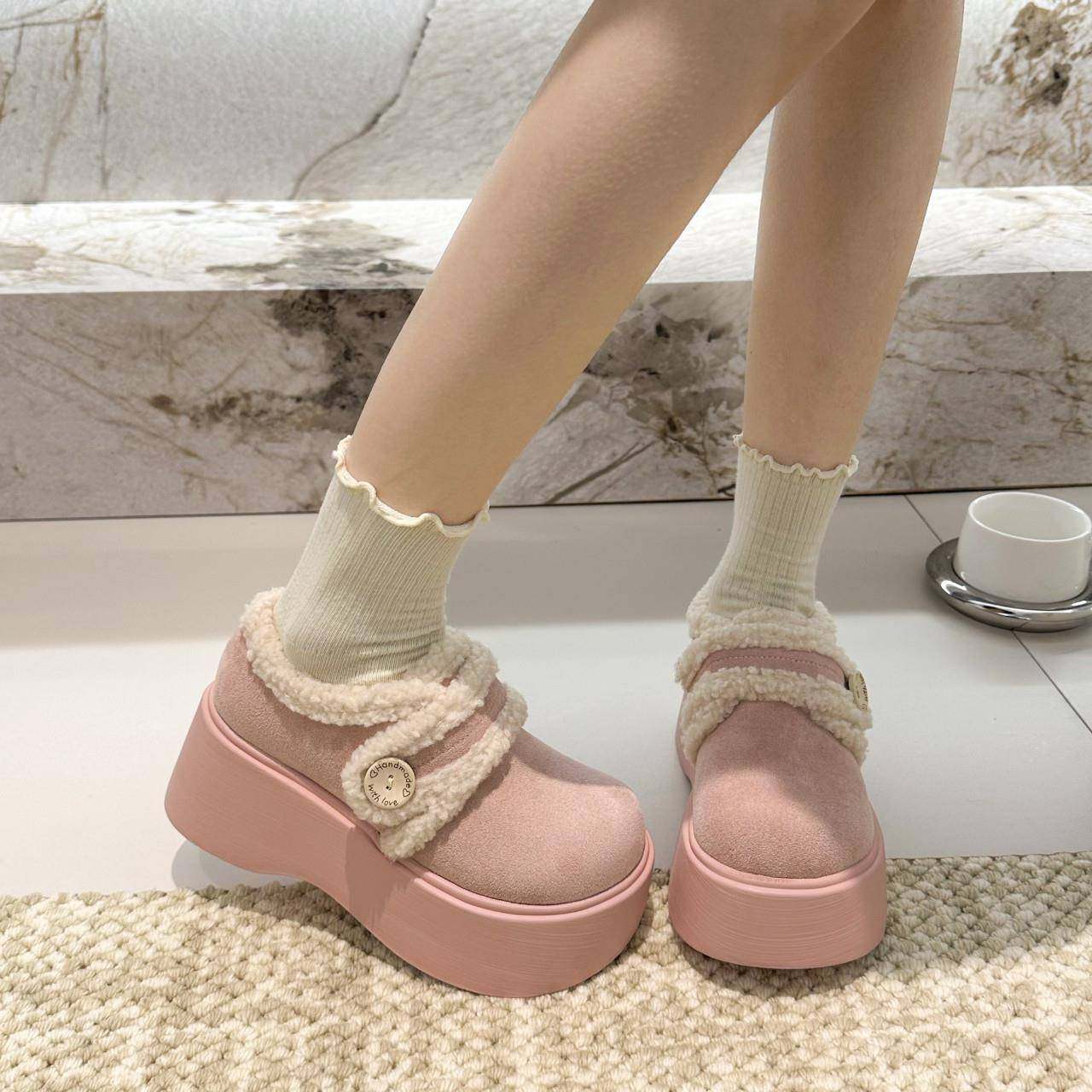 春秋丑萌大头感厚底增高毛绒勃肯鞋女2026年包头保暖毛毛鞋0113z,女鞋,勃肯鞋/软木鞋,淘宝优惠券,粉丝福利购,淘宝优惠卷