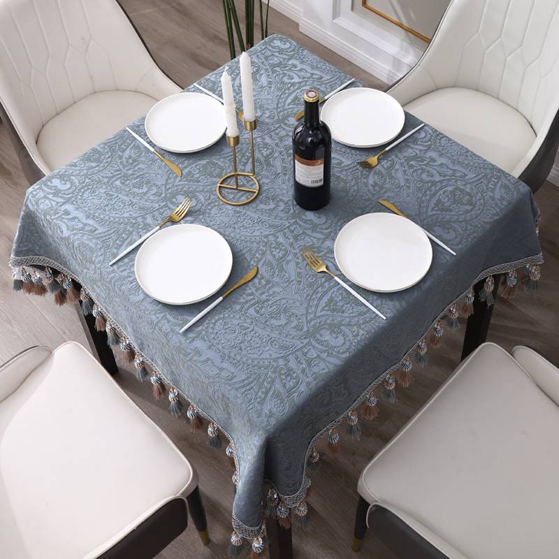 高端1122h桌布北欧欧式奢华家用长方形正方形美式棉麻布艺茶几台