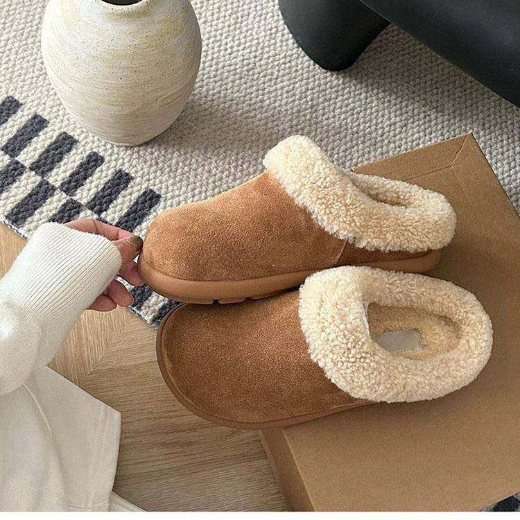 春秋厚底羊羔绒毛毛勃肯鞋女半拖外穿2026新款懒人一脚蹬拖0113z,女鞋,勃肯鞋/软木鞋,淘宝优惠券,粉丝福利购,淘宝优惠卷