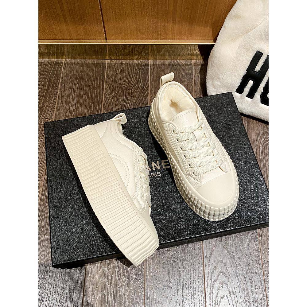 饼干鞋女2025新款秋季厚底增高百搭小白鞋休闲板鞋松糕运动1109r