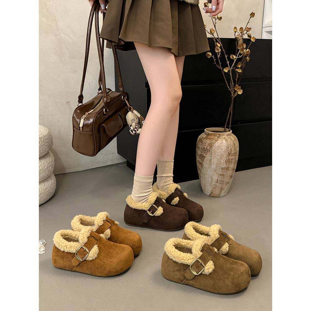 加绒保暖勃肯鞋女2026新款冬季加厚靴覆古内增高单鞋软底鞋0118w,女鞋,勃肯鞋/软木鞋,淘宝优惠券,粉丝福利购,淘宝优惠卷