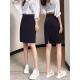 中长半身裙西装 裙女职业包臀裙过膝正装 裙直筒裙免熨烫垂感a0206r