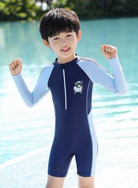 宝宝游泳服儿童泳衣男童2026新款小童中大童连体游泳衣防晒0802g