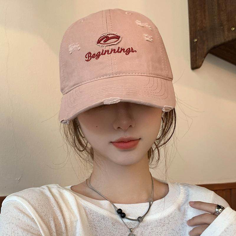 春夏破洞刺绣字母棒球帽子韩版百搭宽弯檐遮阳帽日系鸭舌帽0120r,服饰配件/皮带/帽子/围巾,帽子,淘宝优惠券,粉丝福利购,淘宝优惠卷