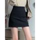 高腰a字半身裙弹力修身 黑色西装 裙女春新款 显瘦防走光包臀0206r