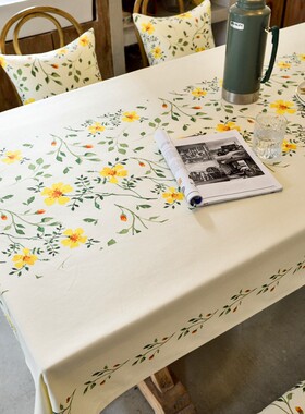 高端桌布防水防油免洗防烫餐桌台布茶几长方形轻奢感布0409x