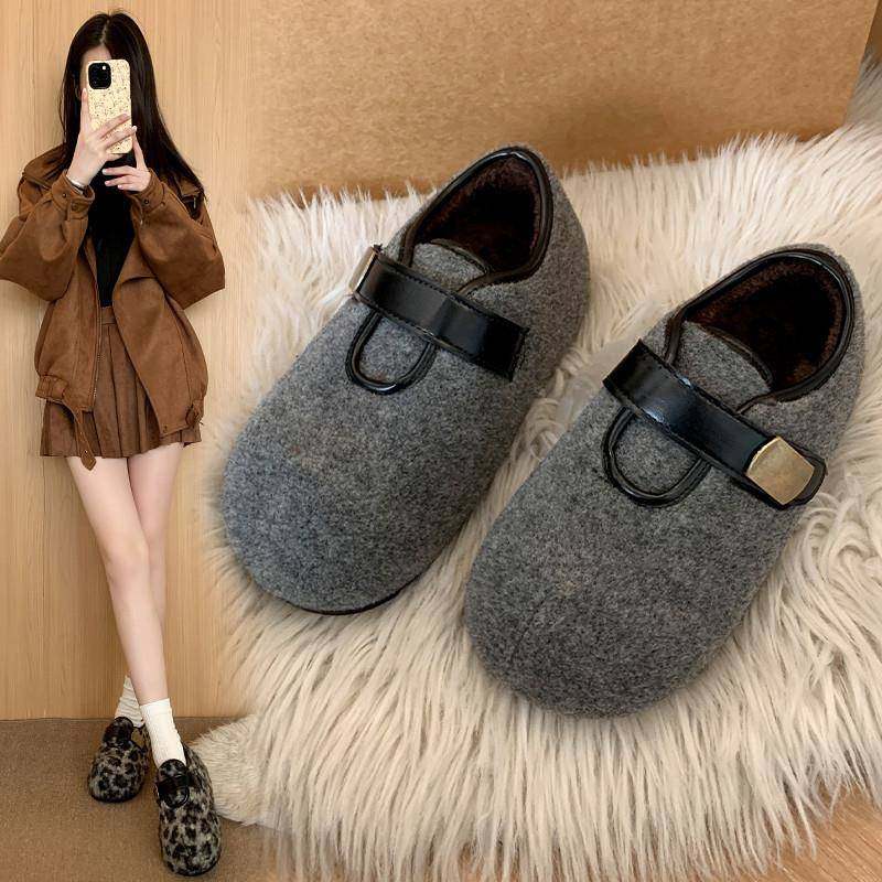 春秋厚底内增高毛绒勃肯鞋女2026新款保暖一脚蹬魔术贴懒人0113z,女鞋,勃肯鞋/软木鞋,淘宝优惠券,粉丝福利购,淘宝优惠卷