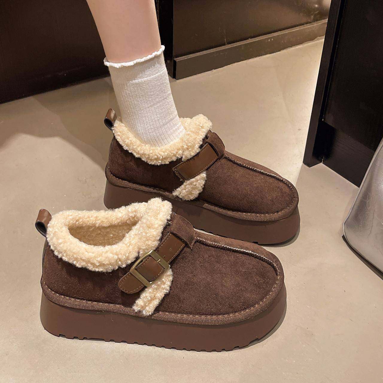 春秋厚底毛绒全包勃肯鞋女2026新款加绒保暖松糕底休闲鞋0113z,女鞋,勃肯鞋/软木鞋,淘宝优惠券,粉丝福利购,淘宝优惠卷