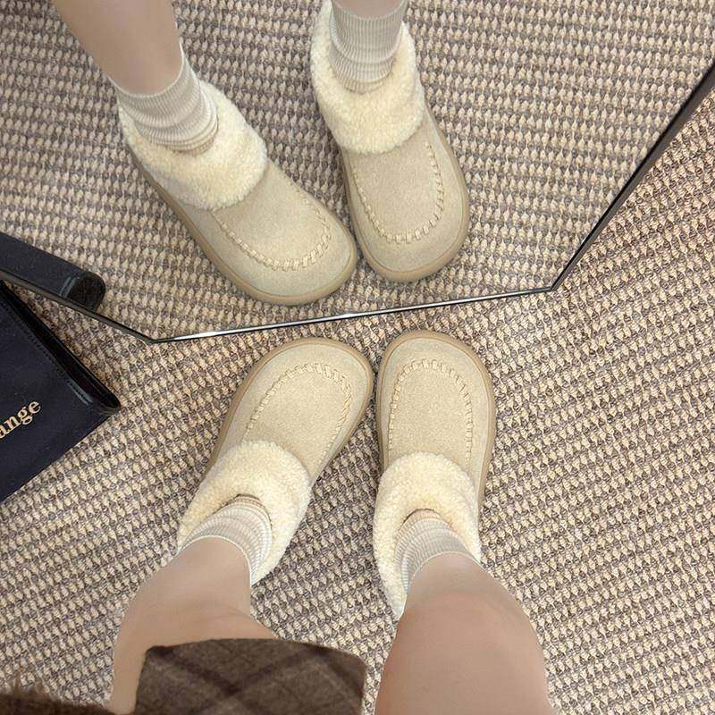 春秋毛绒勃肯鞋女2026新款厚底靴加绒保暖防滑短靴毛毛鞋0113z,女鞋,勃肯鞋/软木鞋,淘宝优惠券,粉丝福利购,淘宝优惠卷