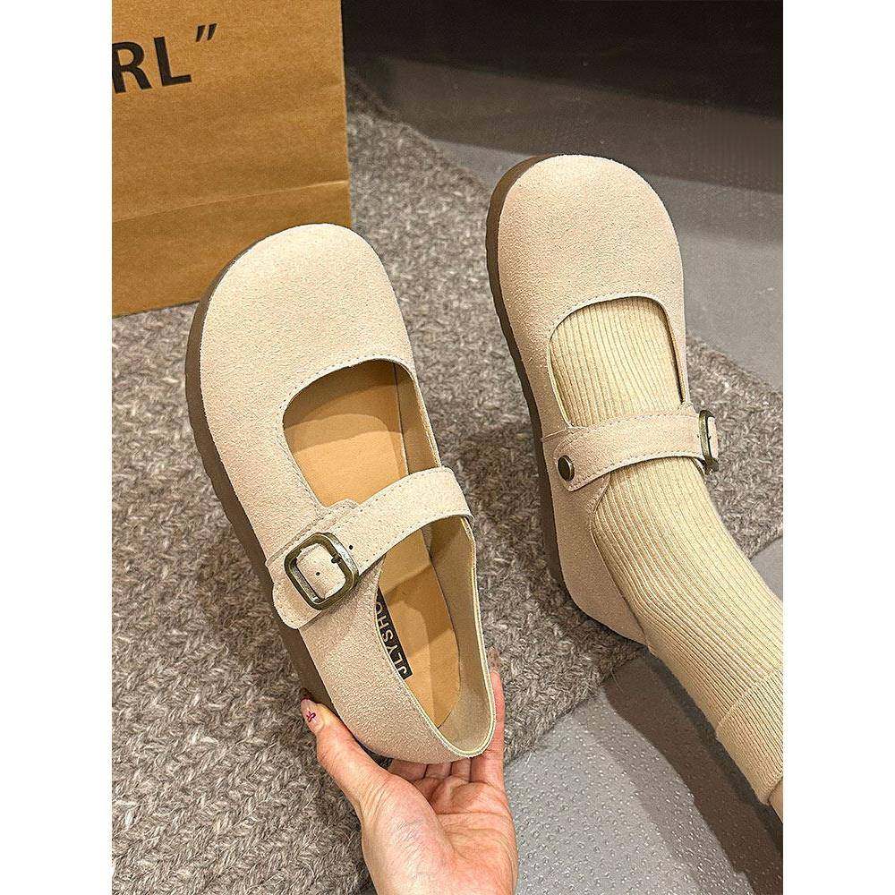 春秋厚底勃肯鞋子女2026新款一字扣玛丽珍鞋覆古圆头平底浅0125z,女鞋,勃肯鞋/软木鞋,淘宝优惠券,粉丝福利购,淘宝优惠卷