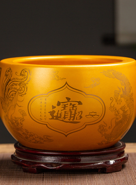 景德镇陶瓷聚宝盆摆件招财聚财