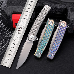 丛林刃马赛克m390粉末钢折刀折叠刀钛合金户外刀防身锋利刀具小刀