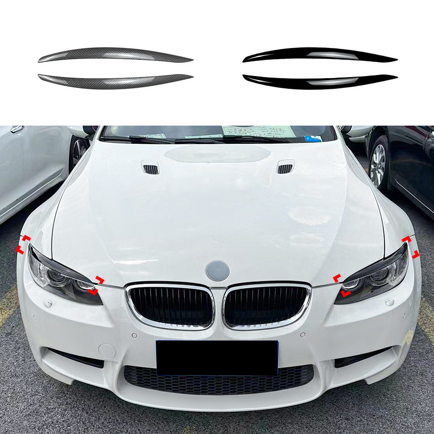 适用宝马3系 E90 M3 E92 E93 前期大灯灯眉车贴外饰改装专车专车