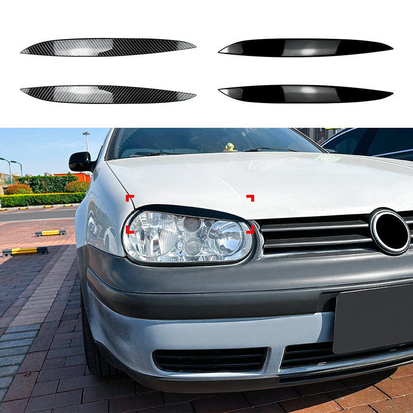 适用大众高尔夫4 高4 Golf MK4 前大灯灯眉车贴外饰改装专用专车