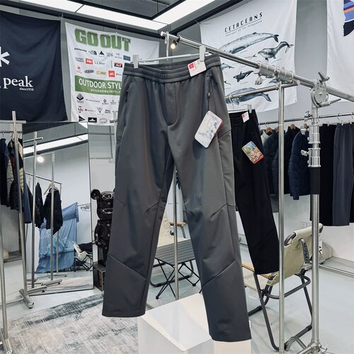 休闲裤格纹肌理抓绒保暖软壳裤