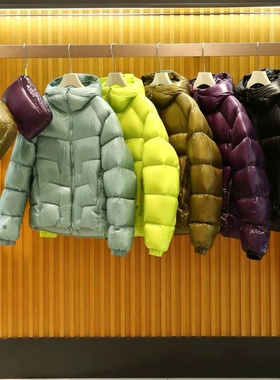 5000GT雪山系列！90白鹅绒冬季男女加厚短款面包服连帽羽绒服外套