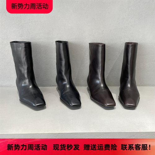 先峰名典欧洲站方头套筒马丁靴潮