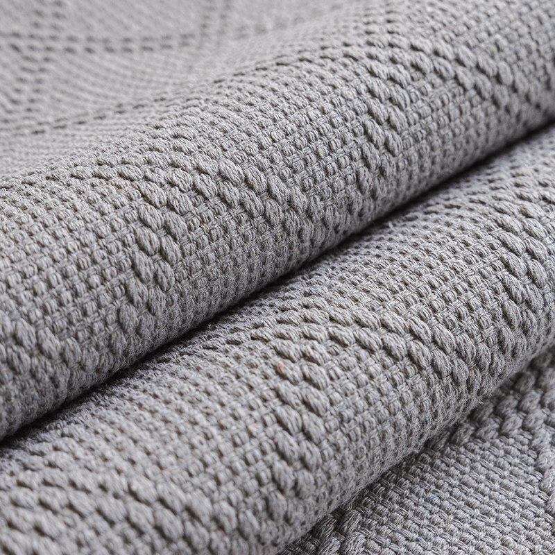 棉麻沙发垫灰色加厚防皱四季通用防滑老粗布坐垫简约布艺沙发盖布