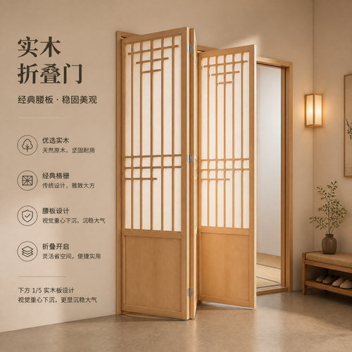 定制实木折叠门全国上门安装