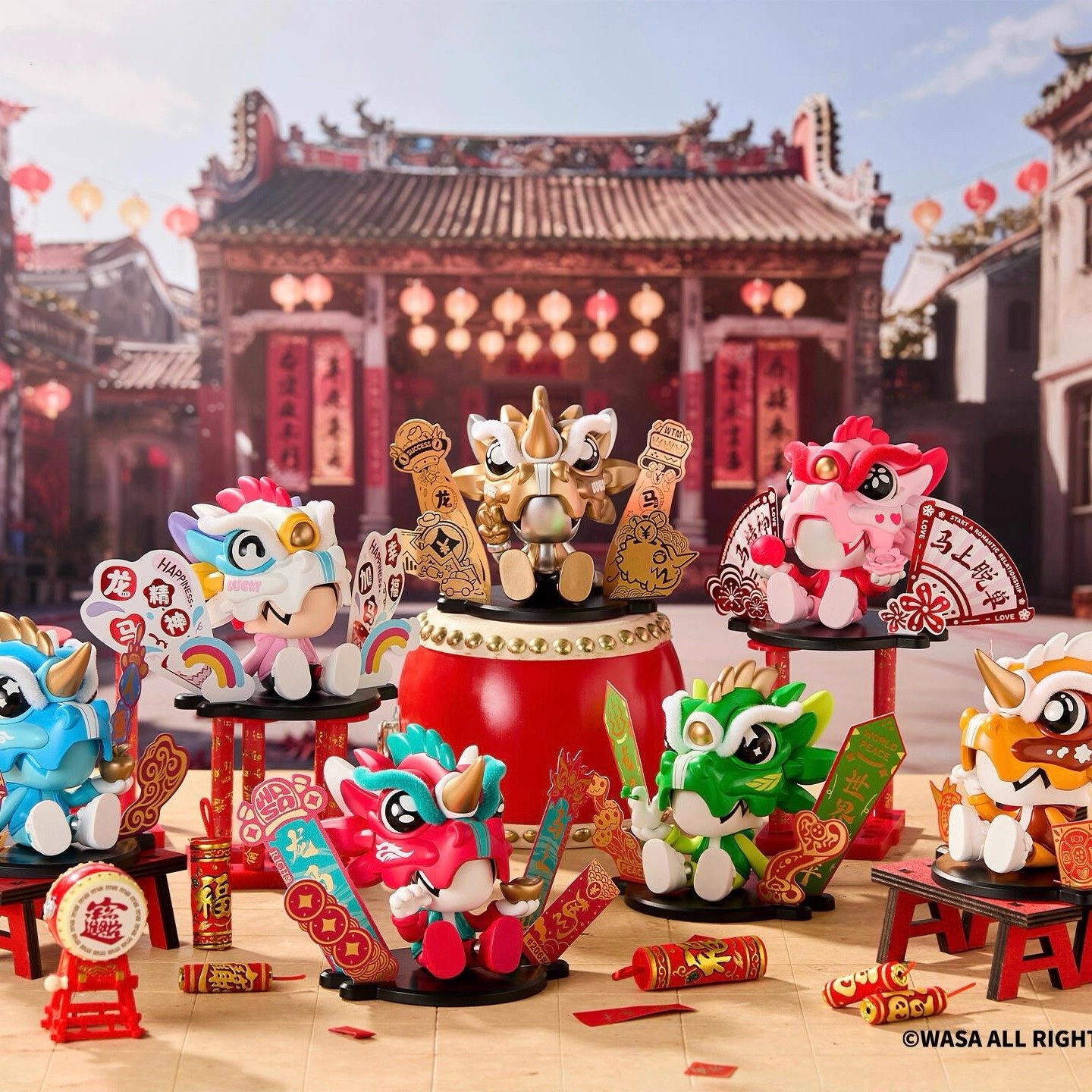 官方正版WASA开运龙马精神潮玩盲盒手办新年礼物马年文创招财摆件