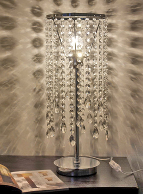 包邮欧式简约现代奢华浪漫温馨创意客厅店面K9水晶床头台灯卧室