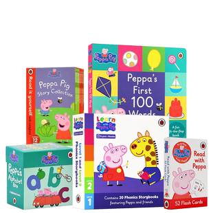 Learn with Peppa Phonics 和佩奇一起学自然拼读20册 Read it yourself分级阅读12册 First 100 Words 单词书闪卡