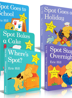 Spot Goes to School 小波小玻系列翻翻书 Where is Spot英文原版有声绘本纸板书正版现货4本 0-3岁儿童幼儿英语启蒙认知