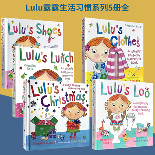Christmas 5岁儿童幼儿英语启蒙认知早教 Loo 绘本翻翻书 露露Lulu生活习惯如厕训练英文原版 Lunch Shoes Clothes Lulu