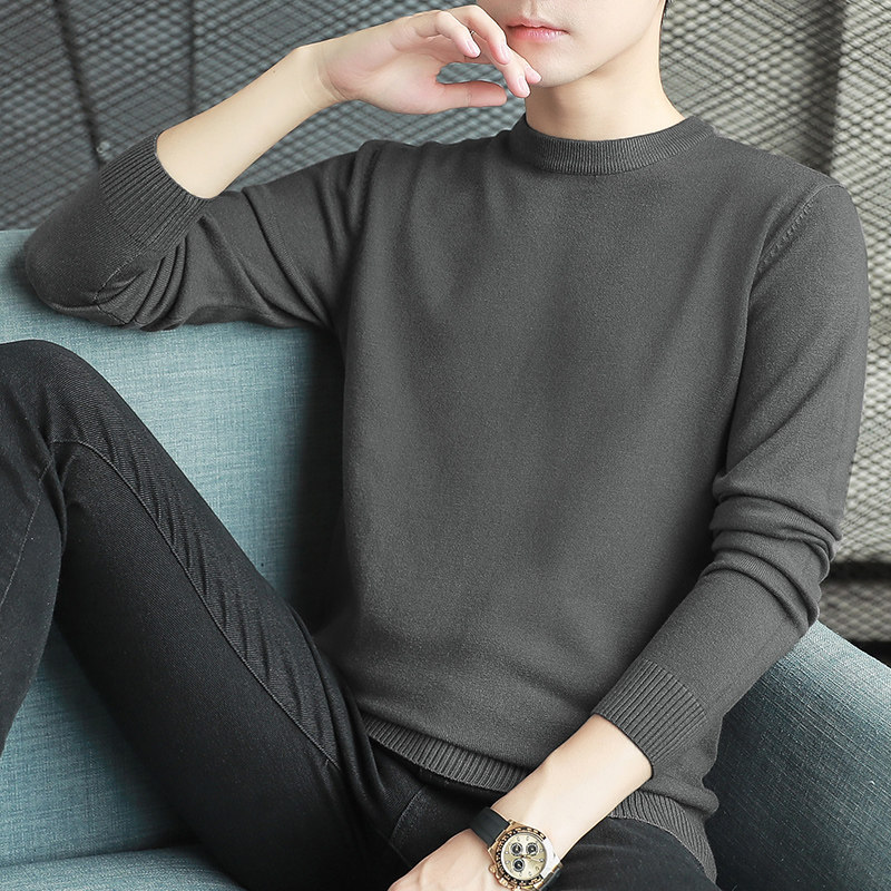 圆领毛衣男潮流春秋款针织衫毛线衣加绒加厚秋冬毛衫内搭打底衫男,男装,针织衫/毛衣,淘宝优惠券,粉丝福利购,淘宝优惠卷