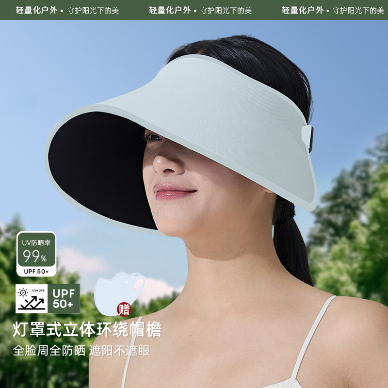 夏季防晒帽灯罩帽大檐全遮光