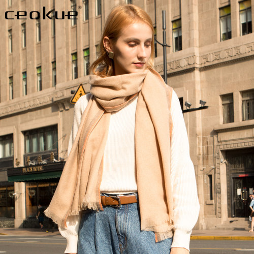 ceokue春秋季高档礼盒围巾女士