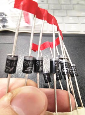 SR5100L 全新 5A100V 肖特基二极管 DO-27 DO-201AD  拍一发5