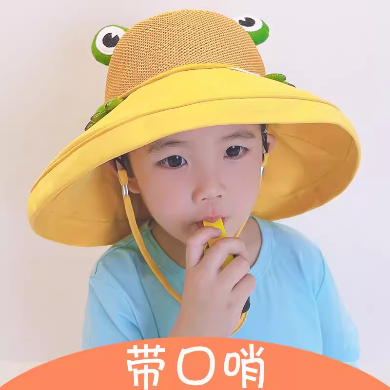 儿童遮阳帽宝宝夏季大帽檐渔夫帽