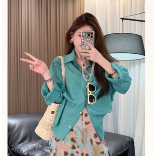 晓溪服饰夏季新款高级感宽松法式轻熟感休闲风苎麻衬衣＋裙子