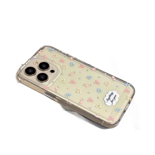 苹果iPhone13//14手机壳78p小清新11适用12/xr粉16蝴蝶结软壳xs/
